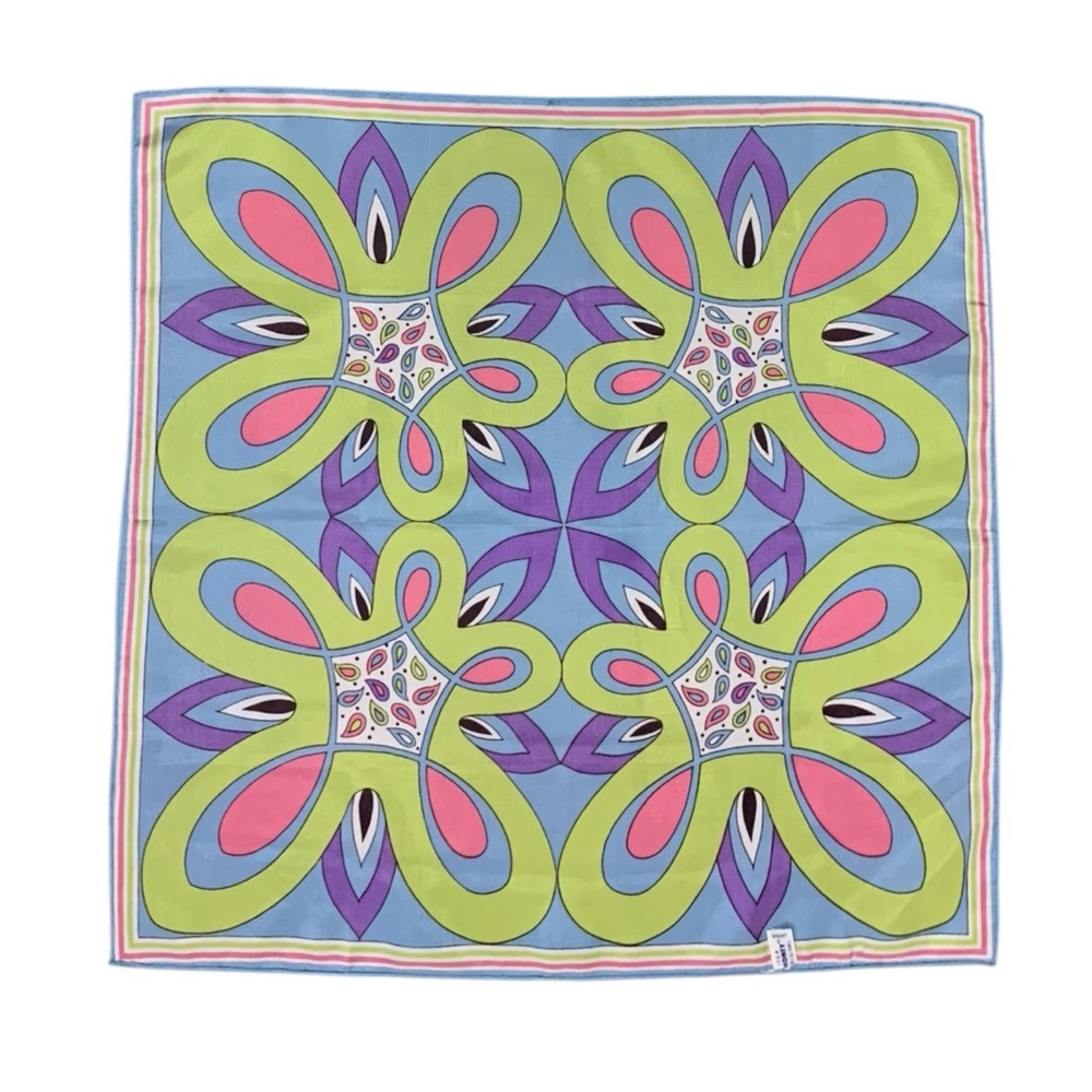 Vintage ITS A “HONEY” ORIGINAL Graphic Floral Scarf - Picture 4 of 15